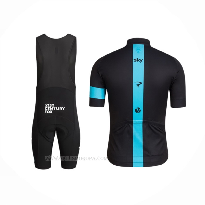 2016 Ropa Ciclismo Sky Azul Negro Mangas Corta y Culotte Corto